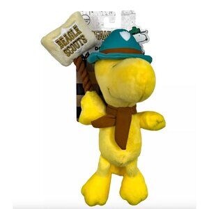 Peanuts Rope Flag Woodstock Beagle Scouts Plush Pet Dog Toy NWT
